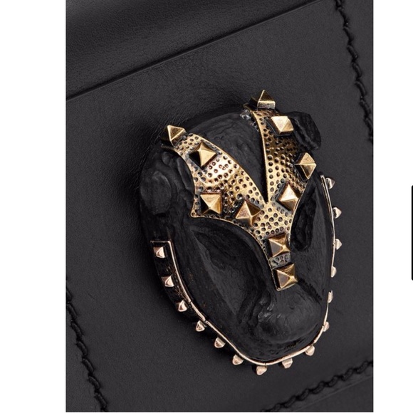 Valentino Embellished leather shoulder bag - Picture 3 of 3